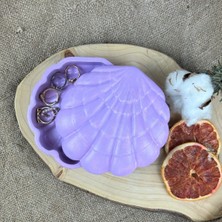 Özgürce Gri ve Mavi Tonlarında Istiridye Şekilli Dekoratif Kutu, Şık Saklama Çözümü