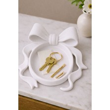 Özgürce Fiyonk Detaylı Dekoratif Takı ve Anahtarlık Tepsisi, Şık ve Kullanışlı Tasarım