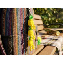 Özgürce Sevimli Hareketli Ananas Çanta Aksesuarı, 3D Baskı Dekoratif Figür