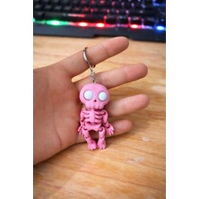 Özgürce 3D Iskelet Şekilli Dekoratif Anahtarlık Charm Çanta Süsü