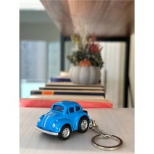 Özgürce Mavi Vosvos Diecast Araba Anahtarlık ve Çanta Süsü, Şık ve Sevimli Tasarım