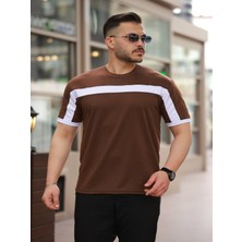 Efnaz Style Erkek Şerit Detaylı Kısa Kollu T-Shirt