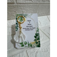 Özgürce 10 Adet Kartlı Istiridye Anahtarlık Seti, Şık ve Hediyelik