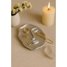 Özgürce Modern Soyut Yüz Tabak ve Anahtarlık Takımı, Şık Dekorasyon Parçası