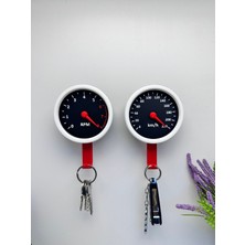 Özgürce 3D Baskı Dekoratif Anahtar Askılığı 2'li Set, Rpm ve Km Tasarımı