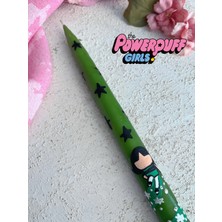 Özgürce Yeşil Buttercup Powerpuff Girls Temalı Dekoratif Tekli Mum