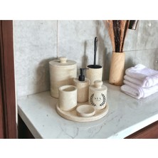 PremiumPort Şık 7'li Mermer Banyo Seti, Modern ve Fonksiyonel Tasarım Ile.