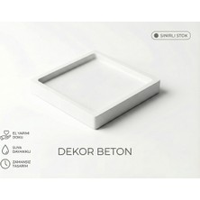 Özgürce Kare Beton Dekoratif Tepsi, Takı ve Anahtarlık Düzenleyici