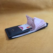 Cg Deri Sevdiklerinize Kişiye Özel Hakiki Deri El Yapımı  Cüzdan Siyah