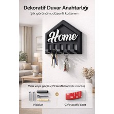 Özgürce Şık 5 Kancalı Dekoratif Duvar Anahtarlık Askısı, Modern Ev Düzeni