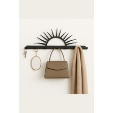 Özgürce Gün Doğumu Siyah Metal Duvar Askısı, 7 Kancalı Çok Amaçlı Askı