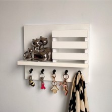 Özgürce Şık 35 cm Beyaz Antre Askılık Anahtarlık, Pratik ve Şık Tasarım