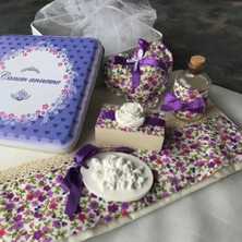 PremiumPort Mor Çiçekli Set, Anneler Günü ve Özel Günler Için Hediye