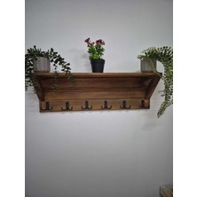 Özgürce Ahşap Dekoratif Anahtarlık ve Raflı Organizer, Giriş ve Ofis Kullanımı