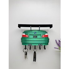 Özgürce Yeşil 3D Baskı Bmw E46 Arka Model Anahtar Askılığı, Şık ve Modern Tasarım