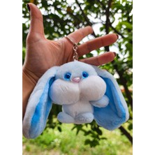 Özgürce Sevimli Kawaii Peluş Tavşan Anahtarlık Çanta Süsü, Renkli ve Eğlenceli Dekorasyon