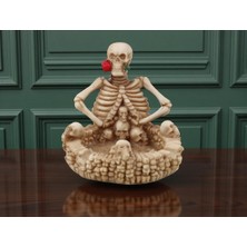 Özgürce Gotik Tarz Gerçekçi Kurukafa Iskelet Küllük ve Anahtarlık Dekoratif Biblo