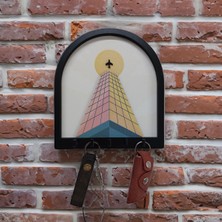 Özgürce Boyutlu Gökdelen Uçak Tasarımlı Anahtar Askısı ve Dekoratif Anahtarlık