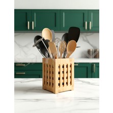 Özgürce Bambu Kaşıklık 15X10 cm – Dekoratif Mutfak Düzenleyici Organizer