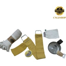 PremiumPort Doğal ve Şık Bakım Seti: Peştemal, Kese, Hamam Tası, Sırt Kesesi, Sabun, Tarak, Volkanik Taş