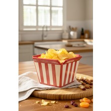 Özgürce Kırmızı Renkli Şık ve Kullanışlı Cips Kasesi, Dayanıklı ve Pratik Tasarım
