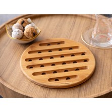 Özgürce Yuvarlak Bambu Nihale Ø18 Cm, Dayanıklı ve Şık Mutfak Aksesuarı