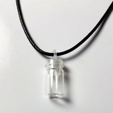 Tamgacrafts 0.5cc Su Geçirmez Kapaklı Gerçek Cam En Ufak Şişe Kolye Tohum Dilek Kapsül