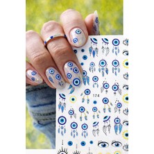 Misyul 5d Tırnak Sticker Yapışkanı Nazar Boncuklu & Gözlü MIS-3827