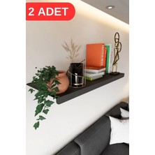 Risingmaber Siyah Metal Duvara Monte Duvar Rafı, Uçan Duvar Rafı ve Kitaplık Rafı (2 Adet) MT118S