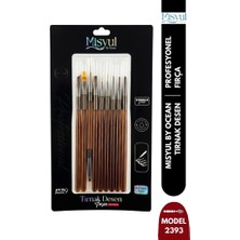 Misyul Tırnak Desen Fırçası 9'lu Kahverengi MIS-2393