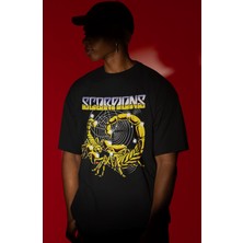 Sevbano Scorpions Rock Metal Müzik Grubu Ön Baskılı Unisex Oversize Tişört