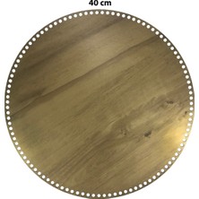 Özgürce Ahşap Sepet ve Tepsi Tabanı, 40CM, Açık Meşe, Çift Yüz, 3mm Mdf