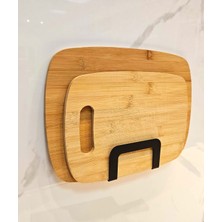 Özgürce Metal Kesme Tahtası Askısı, Dolap Içi Tencere Kapağı Tutucu 6X12X4 cm