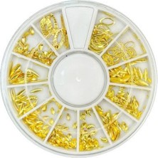 Misyul Tırnak Süsleme Taşı 12 Gözlü Mix Paket Gold MIS-2080