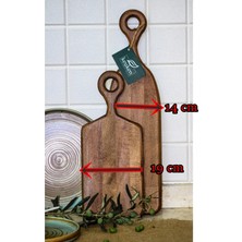Özgürce Koyu Ceviz Kesme ve Servis Tahtası, 2'li, 13X50 cm ve 15X36 cm Set