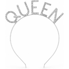 Bkmc Party Queen Taşlı Taç Gold Gümüş – Bekarlığa Veda & Doğum Günü Parti Tacı