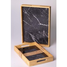 Özgürce Şık Marbella Siyah 2'li Küçük ve Orta Boy Set