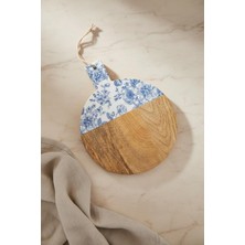 Özgürce Mango Ağacından Yuvarlak Kesme Tahtası, Şık ve Dayanıklı Mutfak Gereçleri