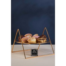 Özgürce Aynalı Kahve Yanı Sunumluk, Dekoratif Ahşap Organizer, 26CM