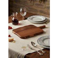 Özgürce Akasya Kesme Tahtası 37X22X2 Cm, Doğal ve Şık Mutfak Gereci