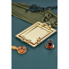 Özgürce Paslanmaz Çelik Dikdörtgen Tepsi Çift Seti, Dayanıklı ve Şık Tasarım