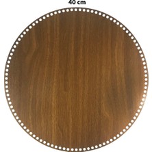 Özgürce 40CM Ceviz Ahşap Sepet Tepsi, Çift Yüz, Şık ve Dayanıklı Mdf Tabak