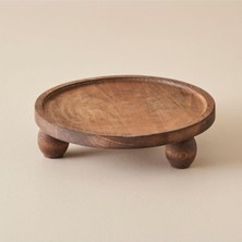 Özgürce Ahşap Sunum Standı, Yuvarlak, 25 Cm, Naturel Tasarım, Şık ve Kullanışlı