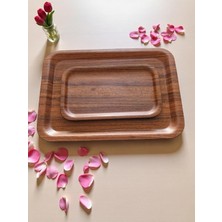 Özgürce Iki Adet Ahşap Tepsi, Şık ve Dayanıklı; Çok Amaçlı Kullanım Için Ideal