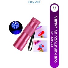 Misyul 12 Ledli Uv LED Fener Tırnak Kurutucu Pembe ASU-499