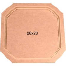 Özgürce Küçük Kare Ahşap Tepsi, Hobi Boyama Mdf Dekoratif Zemin