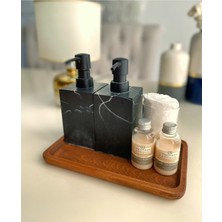 Özgürce Ahşap Sunum Tepsi Yağdanlık Altı ve Kahve Sunumu Sabunluk Seti