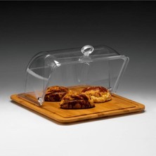 Özgürce Bambu Altlı Polikarbonat Kapaklı Muhafaza Kabı 31X37X19 cm