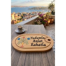 Özgürce Kahve Keyfi Temalı Afilli Sunum Tablası, Zarif ve Şık Tasarım