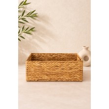 Özgürce Şık Hasır Su Sümbülü Organizer, Dikdörtgen, 44X30X20CM